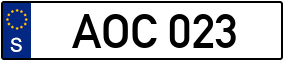 Trailer License Plate